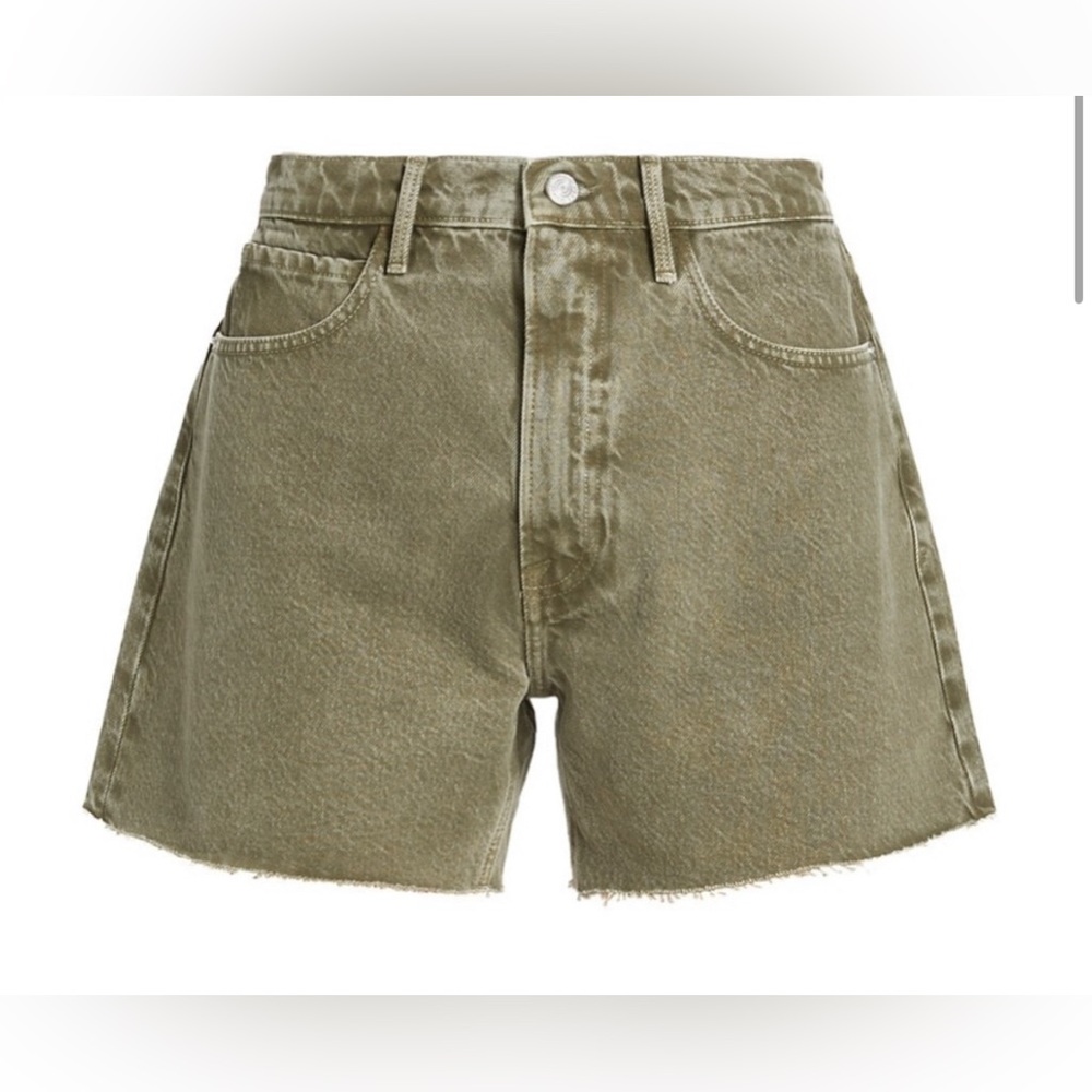 Frame Le Super High Short in Stone Moss